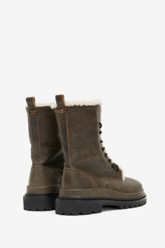 Botas de piel con forro de pelo Ghiso