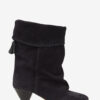 Botas de piel de becerro ante drapeada Dalby