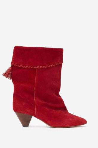 Botas de piel de becerro ante drapeada Dalby