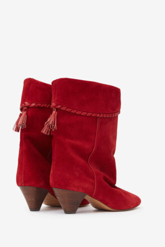 Botas de piel de becerro ante drapeada Dalby