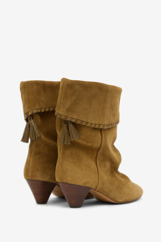 Botas de piel de becerro ante drapeada Dalby