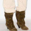 Botas de piel de becerro ante drapeada Dalby Botas de piel de becerro ante drapeada Dalby