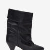 Botas de piel drapeadas Dalby Botas de piel drapeadas Dalby