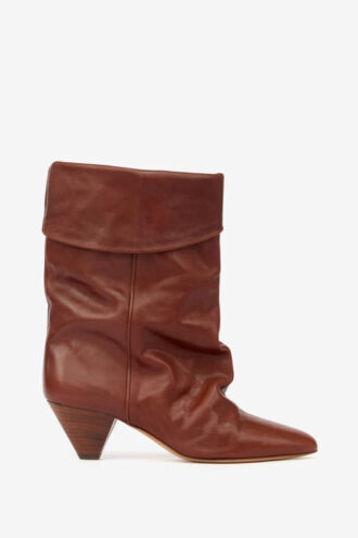 Botas de piel drapeadas Dalby