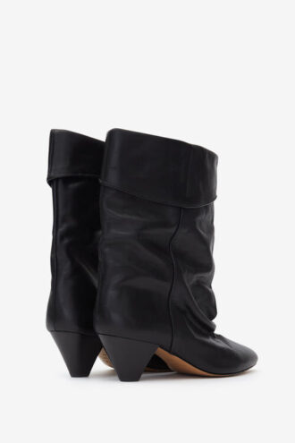 Botas de piel drapeadas Dalby