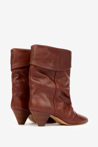 Botas de piel drapeadas Dalby