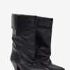 Botas de piel drapeadas Dalby Botas de piel drapeadas Dalby