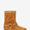 Botas de tacón plano Stania en piel de becerro anteada Botas de tacón plano Stania en piel de becerro anteada