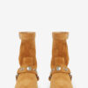 Botas de tacón plano Stania en piel de becerro anteada Botas de tacón plano Stania en piel de becerro anteada