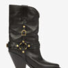 Botas vaqueras de cuero Lyka con tiras Botas vaqueras de cuero Lyka con tiras