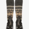Botas vaqueras de piel y jacquard Lijita