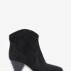 Botas vaqueras de tacón alto de piel de becerro anteada Darizo Botas vaqueras de tacón alto de piel de becerro anteada Darizo
