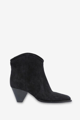 Botas vaqueras de tacón alto de piel de becerro anteada Darizo Botas vaqueras de tacón alto de piel de becerro anteada Darizo