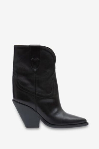 Botas vaqueras de tacón alto de piel Leyane