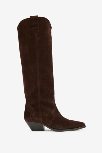 Botas vaqueras Denvee de piel de becerro anteada Botas vaqueras Denvee de piel de becerro anteada