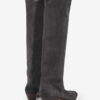 Botas vaqueras Denvee de piel de becerro anteada Botas vaqueras Denvee de piel de becerro anteada