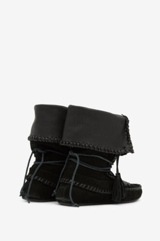 Botas Winki de piel trenzada y ante