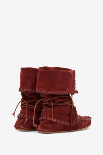 Botas Winki de piel trenzada y ante