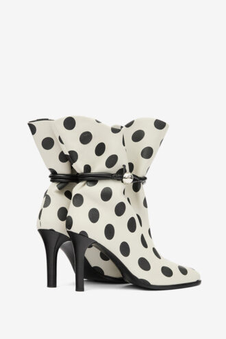 Botines de piel con lunares Lolya