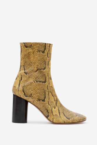 Botines de piel suave con tacón alto Botines de piel suave con tacón alto