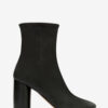 Botines de piel suave con tacón alto