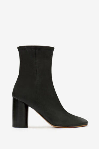 Botines de piel suave con tacón alto Botines de piel suave con tacón alto