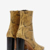 Botines de piel suave con tacón alto Botines de piel suave con tacón alto