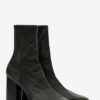Botines de piel suave con tacón alto