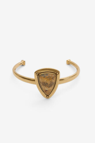 Brazalete de latón y piedra Dees