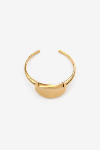 Brazalete Ory en latón con acabado dorado