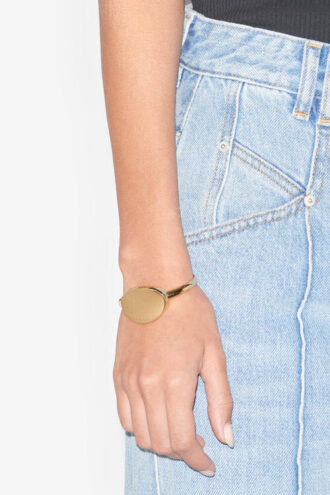 Brazalete Ory en latón con acabado dorado