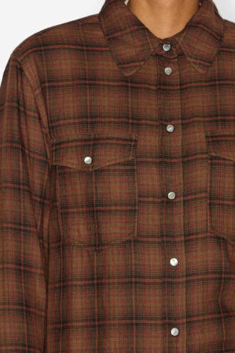 Camisa de algodón a cuadros Yalisa
