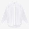 Camisa de algodón con cuello con volantes