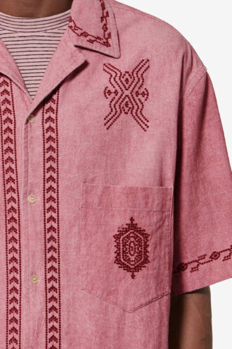 Camisa de gasa de algodón bordada Zekim Camisa de gasa de algodón bordada Zekim