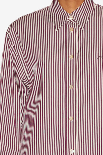 Camisa de mezcla de seda a rayas Fabriza Camisa de mezcla de seda a rayas Fabriza