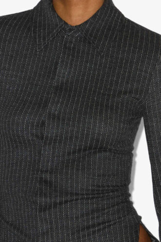 Camisa de rayas de tenis de lana virgen Roméa