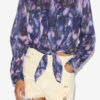 Camisa Nathy de voile de algodón estampada con lazo Camisa Nathy de voile de algodón estampada con lazo