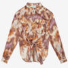 Camisa Nathy de voile de algodón estampada con lazo Camisa Nathy de voile de algodón estampada con lazo