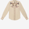 Camisa occidental de cady con abalorios Yzea Camisa occidental de cady con abalorios Yzea