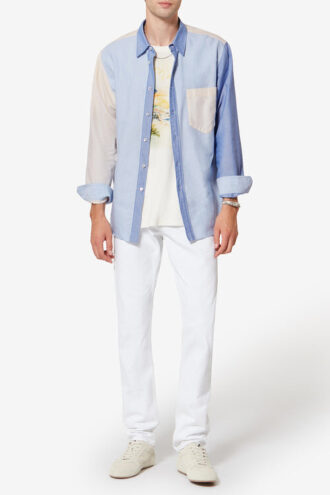 Camisa Oxford de algodón Patchwork Nathael