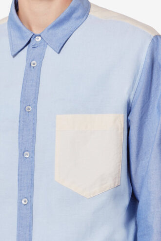 Camisa Oxford de algodón Patchwork Nathael
