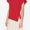 Camiseta asimétrica de algodón liso Sebani Camiseta asimétrica de algodón liso Sebani