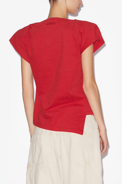 Camiseta asimétrica de algodón liso Sebani Camiseta asimétrica de algodón liso Sebani