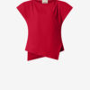 Camiseta asimétrica de algodón liso Sebani Camiseta asimétrica de algodón liso Sebani