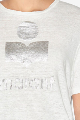 Camiseta con logotipo de lino de Zewel