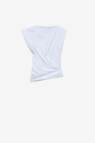 Camiseta corta con drapeado Maisan Camiseta corta con drapeado Maisan