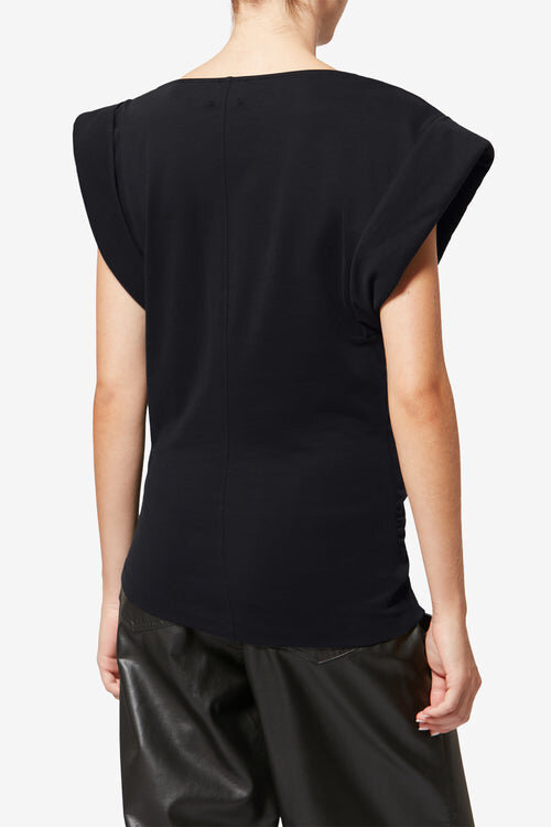 Camiseta corta con drapeado Maisan Camiseta corta con drapeado Maisan