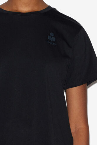 Camiseta de algodón de manga corta con logotipo Mody