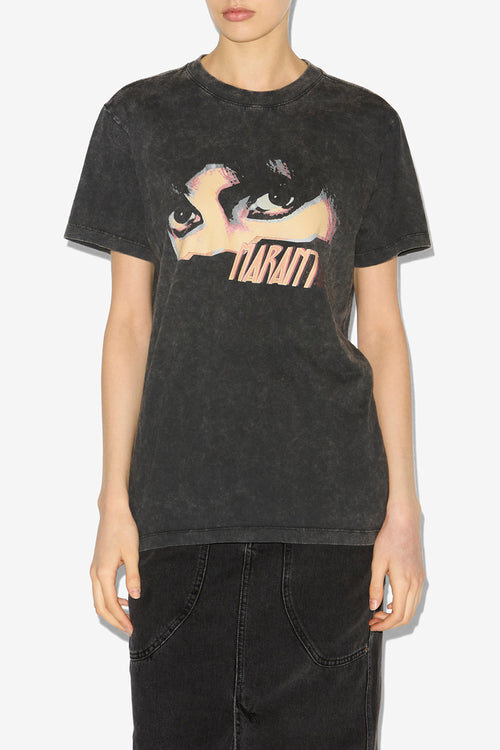 Camiseta de algodón estampada Zoeline Camiseta de algodón estampada Zoeline