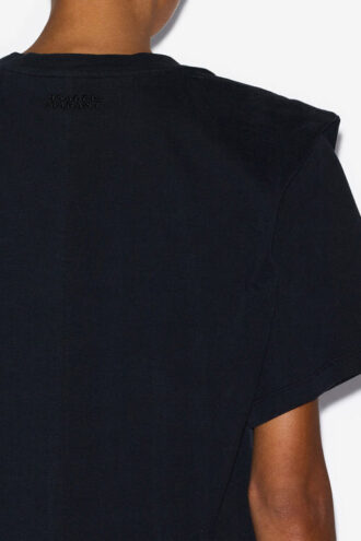 Camiseta de algodón liso con hombreras Zelitos Camiseta de algodón liso con hombreras Zelitos